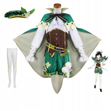 Strój Genshin Impact Venti Cosplay Anime Kostium