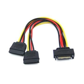 Разветвительный кабель питания SATA на двойной SATA Y Жесткий диск HDD SSD 20 см