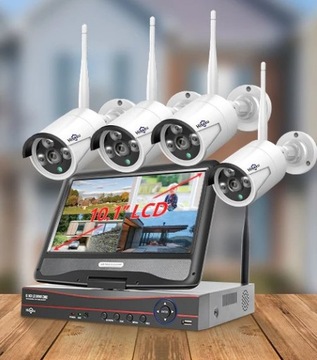 Monitoring bezprzewodowy wifi zestaw 8 rejestrator