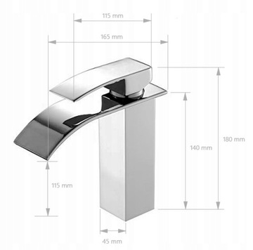 Bateria Umywalkowa Nablatowa WODOSPAD CHROM