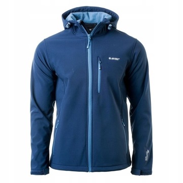 MĘSKA KURTKA PRZEJŚCIOWA SOFTSHELL HI-TEC CAEN MEMBRANA 8000 GRANAT r L