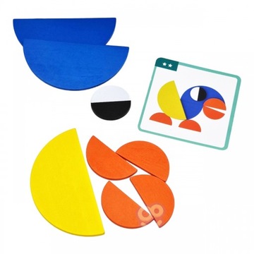 DREWNIANA UKŁADANKA 40 WZORÓW MONTESSORI PUZZLE 55 EL.