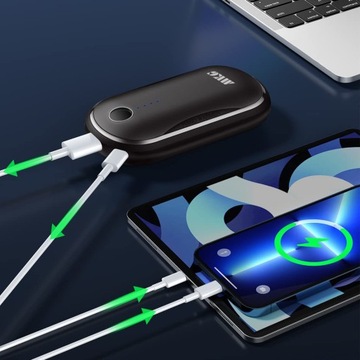 OGRZEWACZ POWERBANK DO DŁONI I CIAŁA WIELORAZOWY 10000 mAh PREZENT