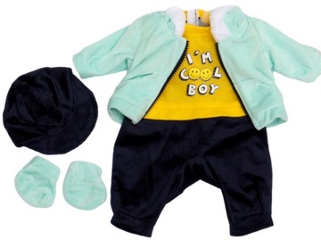 UBRANKA DLA LALEK 45 CM BOBAS BABY ŚPIOSZKI ZESTAW CIUSZKI BORN KOMPLET
