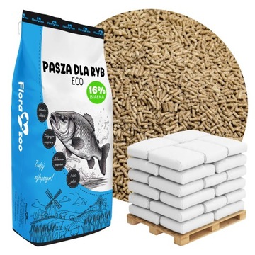 POKARM KARMA PASZA GRANULAT ZANĘTA DLA RYB STAWOWYCH KARPI 25x19KG