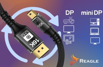 КАБЕЛЬ MINI DisplayPort Ultra — DP 2.1 16K 8K 4K @ 240 Гц THUNDERBOLT 3M