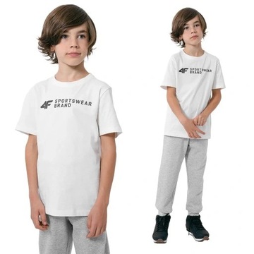KOSZULKA CHŁOPIĘCA 4F T-SHIRT BAWEŁNA 134