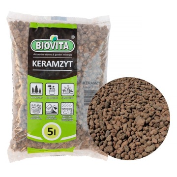 Keramzyt średni 8 - 16 mm do drenażu ziemi 5 l