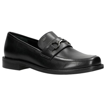 BUTY DAMSKIE SKÓRZANE skóra naturalna Półbuty mokasyny czarne Wojas r. 39