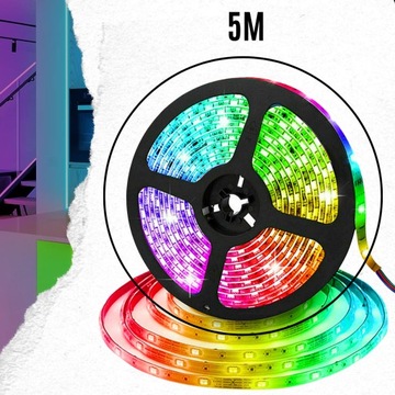 ВОДОНЕПРОНИЦАЕМЫЕ ЦВЕТНЫЕ СВЕТОДИОДЫ RGB СВЕТОДИОДНАЯ ЛЕНТА ВОДОНЕПРОНИЦАЕМАЯ 5м С ДИСТАНЦИОННЫМ УПРАВЛЕНИЕМ