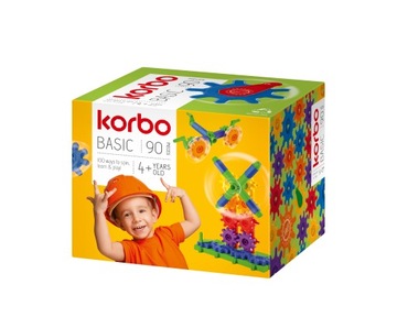 KLOCKI KORBO BASIC 90 EL SYSTEM KÓŁ ZĘBATYCH DO SKŁADANIA TECHNIK ZBUDUJ