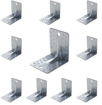 10szt KĄTOWNIK ŁĄCZNIK CIESIELSKI 105x105x90 2,5mm gruby z przetłoczeniem