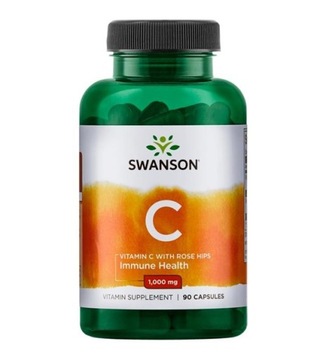 SWANSON Wit. C 1000 mg z dziką różą 90 kaps.