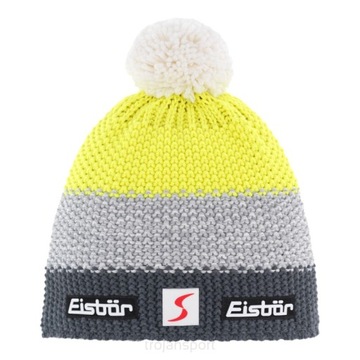 CZAPKA EISBAR STAR POMPON MU GREY YELLOW 403346 950
