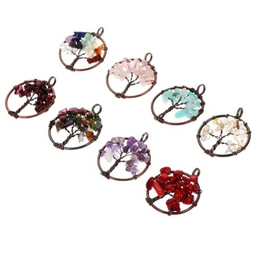 Wisiorek Tree Life Naszyjnik-różaniec Charms 8 szt