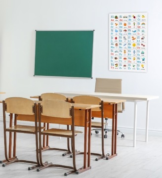 Duży plakat edukacyjny - ALFABET rozmiar B2 50x70