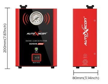 ZADYMIARKA Autoxscan SD505PRO+wbudowana POMPKA+MANOMETR+STOŻEK+ZESTAW ADAP