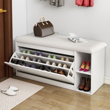 Галошница с сиденьем 80 х 30 х 45 см белая