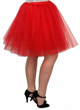 * SPÓDNICZKA TIULOWA z podszewką SPÓDNICA 50cm czerwona