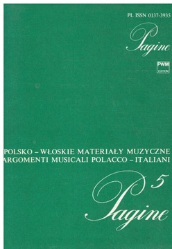 Pagine 5 POLSKO-WŁOSKIE MATERIAŁY MUZYCZNE