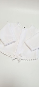 Белое болеро (свитер) из флиса R56/62.