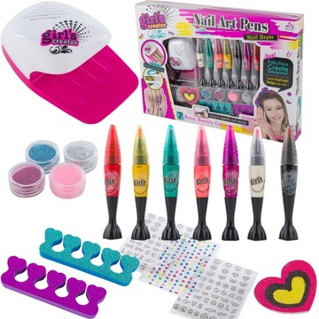 Zestaw do malowania paznokci manicure dziewczynek