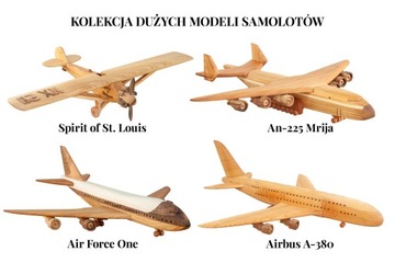 Большая МОДЕЛЬ деревянного пассажирского самолета Airbus