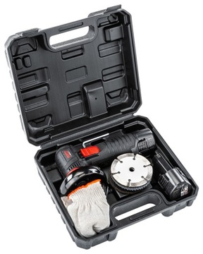 МИНИ-УГЛОВАЯ ШЛИФОВАЛЬНАЯ МАШИНА АККУМУЛЯТОРНАЯ 12 В БЕСЩЕТОЧНАЯ + 2 АККУМУЛЯТОРА 7 ДИСКОВ