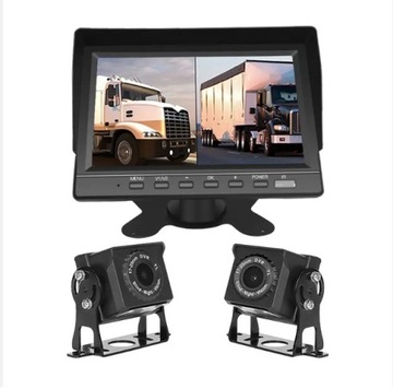 Kamera Cofania + Monitor 7 CALI DVR REJSTRATOR 2 KAMERY 4K 1080P FV