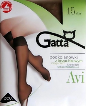 GATTA PODKOLANÓWKI AVI 15DEN NERO 2PARY