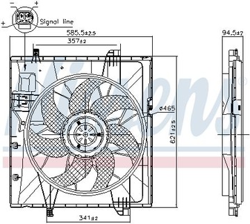 NISSENS 85857 VENTILÁTOR CHLAZENÍ MOTORU