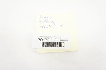 PO172 HYUNDAI BAYON LAMPY OSVĚTLENÍ TABULKY KOMPLET