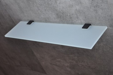 ПОЛКА СТЕКЛЯННАЯ 60x12 SAFE 8мм чёрная чёрная