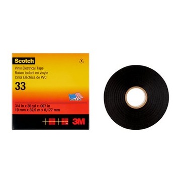 Taśma izolacyjna 19mm x 33m PVC Scotch 3M 33 czarna 054007101338 7000057497