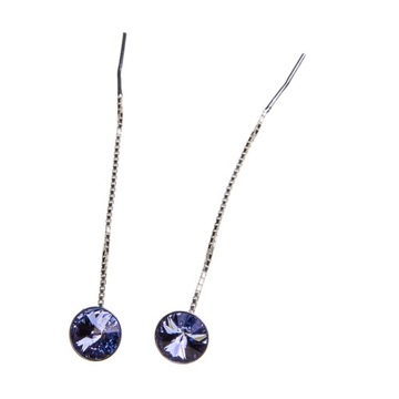 Srebrne kolczyki z kr. Swarovski Rivoli 8mm PROVL
