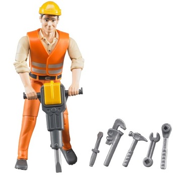 Zabawka FIGURKA ROBOTNIKA Z AKCESORIAMI do Zabawy