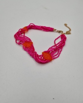 ЧОКЕР С БИСЕРОМ, РОЗОВЫЙ 144