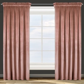 Штора бархатная 135x270 c. розовая ROSA