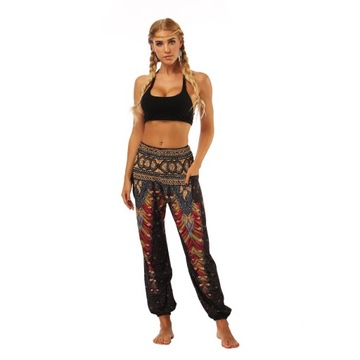 Wygodne damskie spodnie jogi Loose Boho style