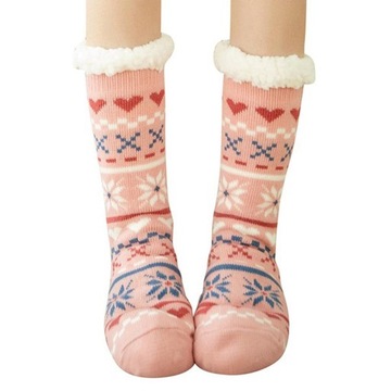 Носки женские Термо, теплые, мягкие, уютные, пушистые носки на зиму, холодного розового цвета.