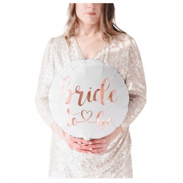Balon na Wieczór Panieński FOLIOWY Dekoracja Gadżet z Napisem BRIDE TO BE