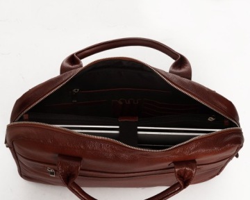 КОЖАНАЯ СУМКА ДЛЯ НОУТБУКА SOLOME STONE CARAMEL