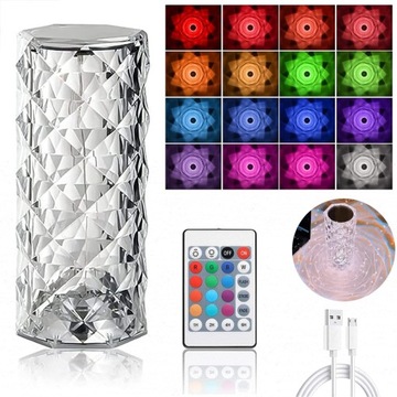 RGB LAMPKA BIURKOWA STOŁOWA TEKSTURA NOCNA LED