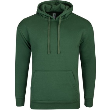 BLUZA MĘSKA Z KAPTUREM BAWEŁNA KIESZEŃ KANGUREK r. M