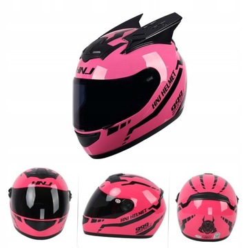 KASK INTEGRALNY ZAMKNIĘTY MOTOR SKUTER DOT różowy