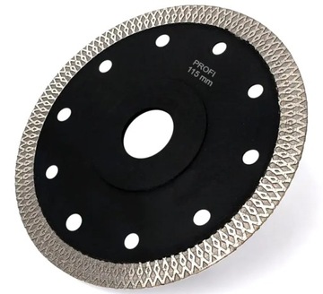 TARCZA DIAMENTOWA DO CIĘCIA GRESU PŁYTEK SPIEKÓW 115 mm PROFI XBLACK
