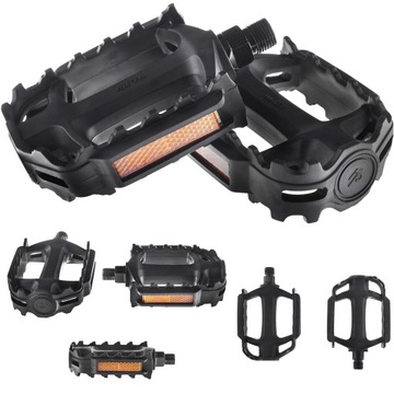 ПЛАСТИКОВЫЕ ВЕЛОСИПЕДНЫЕ ПЕДАЛИ СО Светоотражателями 9/16