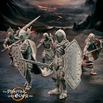 Shadow Knights On Foot x5 The Printing Goes Ever O
