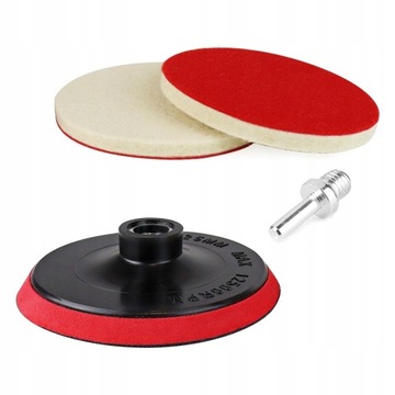 Zestaw filców polerskich 2 sztuki + dysk ?125mm +