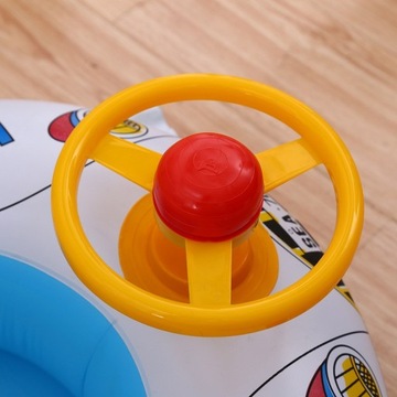 KOŁO DMUCHANE AUTKO AUTO Z SIEDZISKIEM KIEROWNICĄ I KLAKSONEM SAMOCHÓD